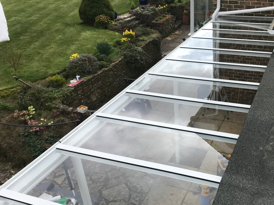 Order 3.0m Wide 6mm Glass Roof Patio Cover & Veranda Online
