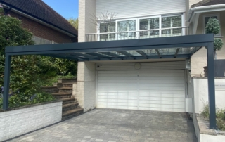 Carport in Bromley Kent by SBI, Simplicity Extra System in Anthracite Grey